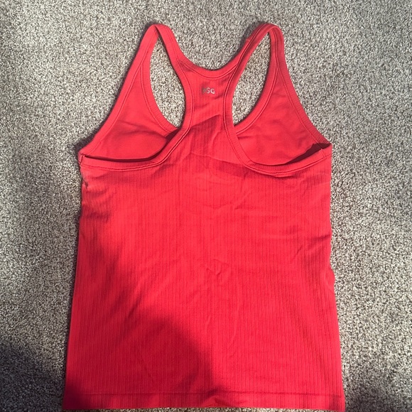 DSG Vibrant Red Ribbed Tank Top - Picture 3 of 4